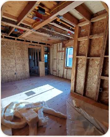 Interior wood framing construction